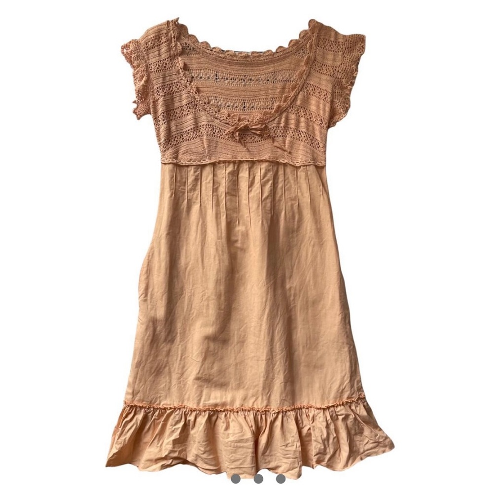Vintage Peach Crochet Dress by Moschino Cheap and Chic